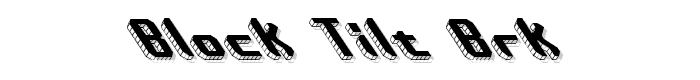 Block Tilt BRK font